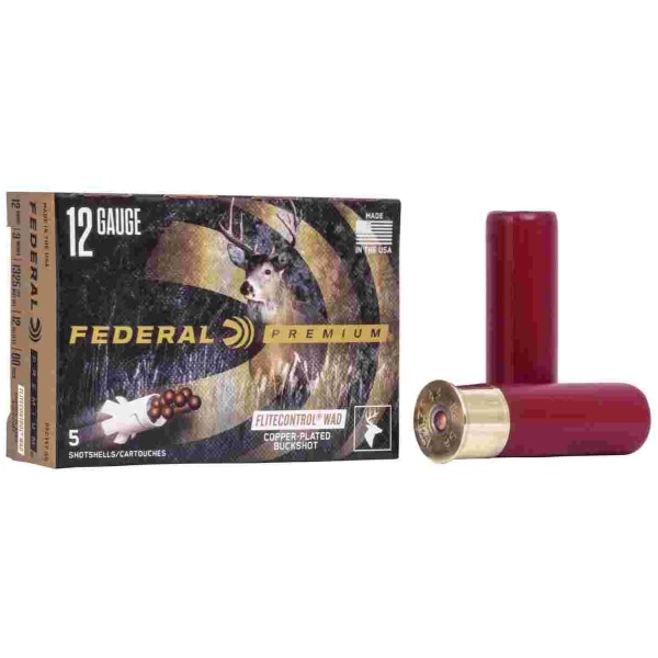 Federal Premium Vital-Shok with FliteControl 12 ga 3" #00 1325 fps 5/ct
