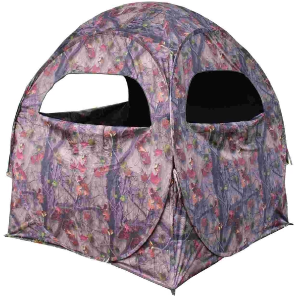 HME 2-Person Spring Steel 75 Pop-Up Ground Blind 58x58x57" - JM Camo
