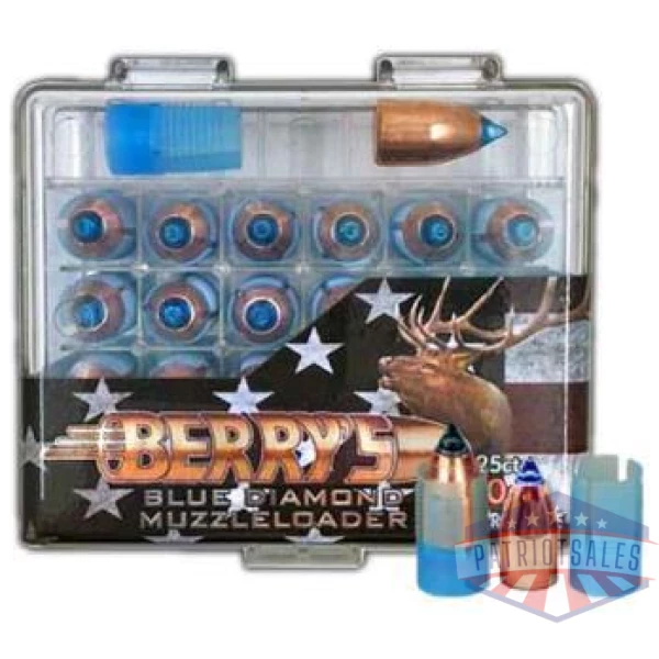 Berry's Blue Diamond Muzzleloader Bullets with Sabot .50 cal 275 gr 25/ct