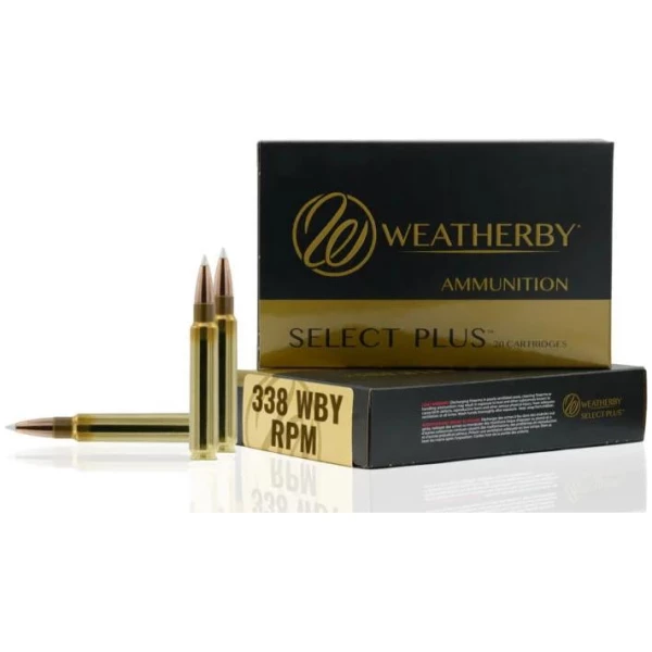 Weatherby Select Plus Hornady Interlock Rifle Ammunition .338 WBY RPM 225gr PT 2800 fps 20/ct