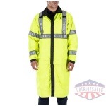 LONG REV HI-VIS RAIN COAT