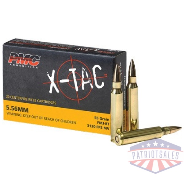 PMC 5.56X45 55GR FMJ-BT - 20RD 50BX/CS