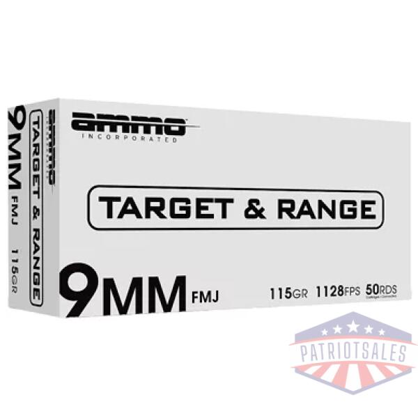 AMMO INC T&R 9MM 115GR FMJ 50/1000