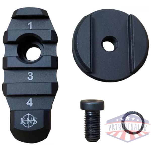 KNS STOCK ADAPTER W/FLANGE - AR BUFFER TO PICATINNY RAIL
