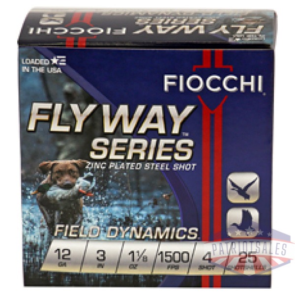 FIOCCHI 12GA #4 FLYWAY STEEL 25/250
