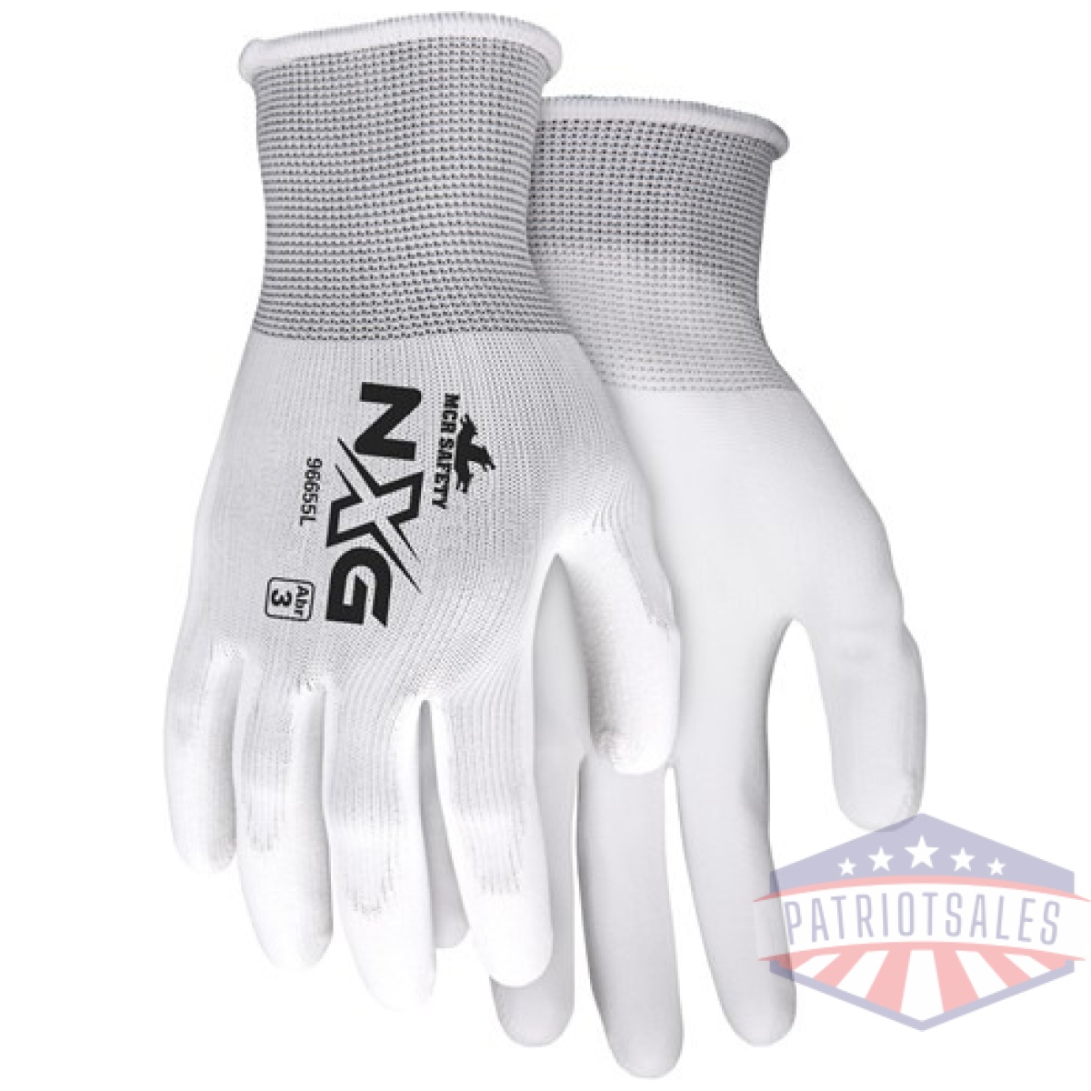 Mcr-96655xxs. Jpg - white poly white pu 13 gauge - mcr 96655xxs