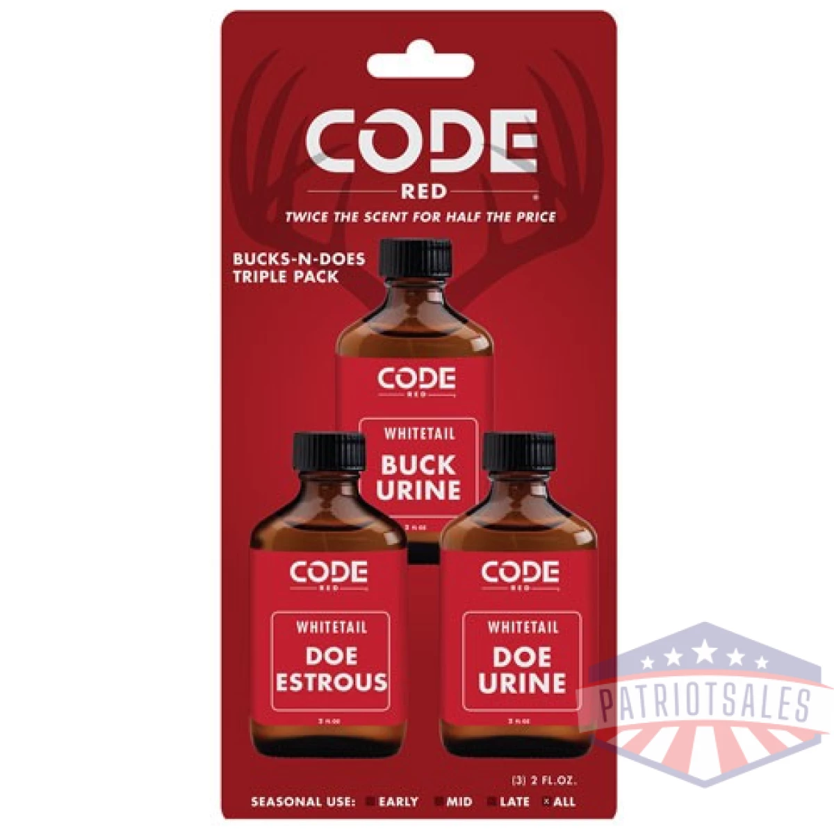 Code red deer lure bucks-n- - does triple pack 2fl oz/ea - image 1