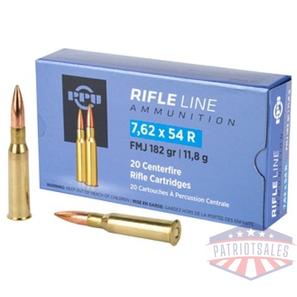 PPU 7.62X54R FMJ 182GR 20/200