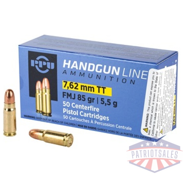 PPU 7.62 TOKAREV FMJ 85GR 50/500