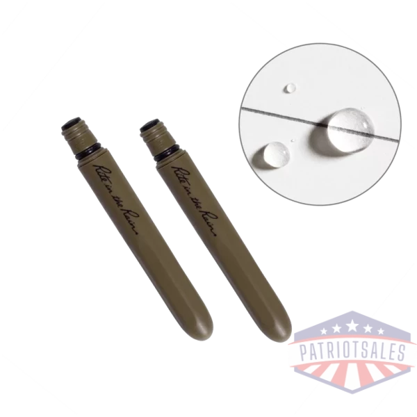 All-Weather Pocket Pen - Olive Pen with Black Ink - 2 Pack
