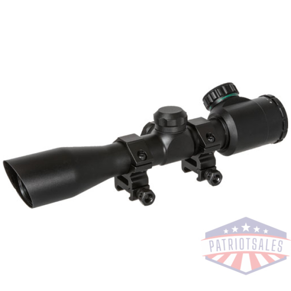 TRUGLO CROSSBOW SCOPE 4X32 - BLACK WITH RINGS