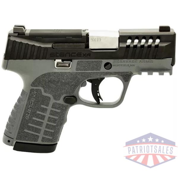 Savage Stance XR MC9 Handgun 9mm Luger 10(1)&13(1)rd Magazines 3.2" Barrel Gray No Safety