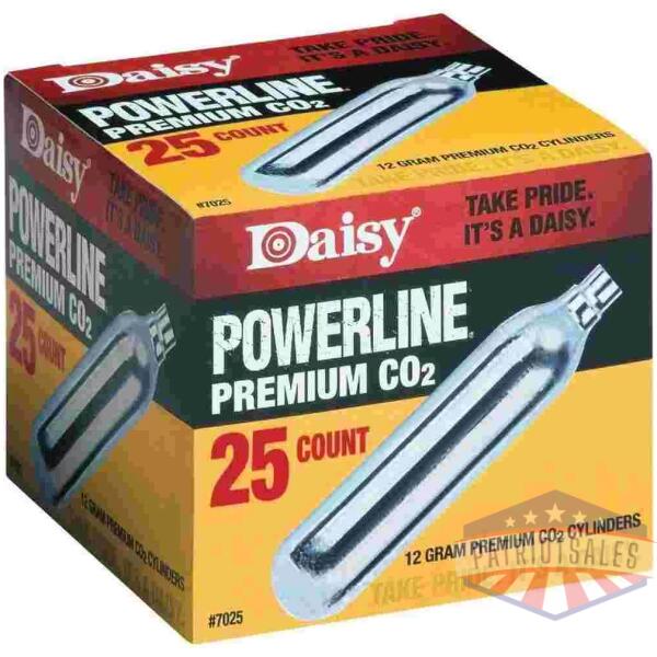 Daisy Powerline Co2 Cylinders 25/ct Boxed