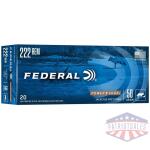Federal Power-Shok Rifle Ammunition .222 Rem 50 gr SP 3140 fps - 20/ct