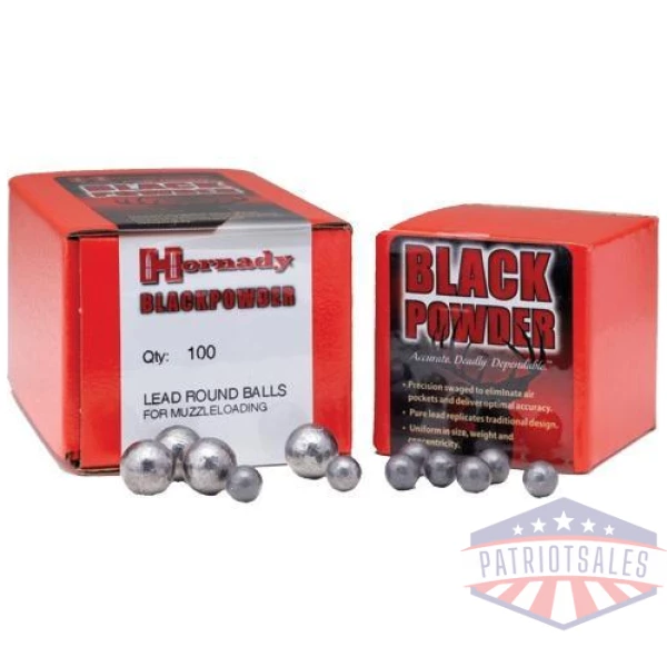 Hornady Lead Round Ball .50 cal .495" 100/ct