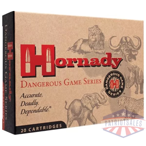 Hornady Dangerous Game Series Rifle Ammunition .375 H&H 300 gr DGS 2530 fps - 20/box