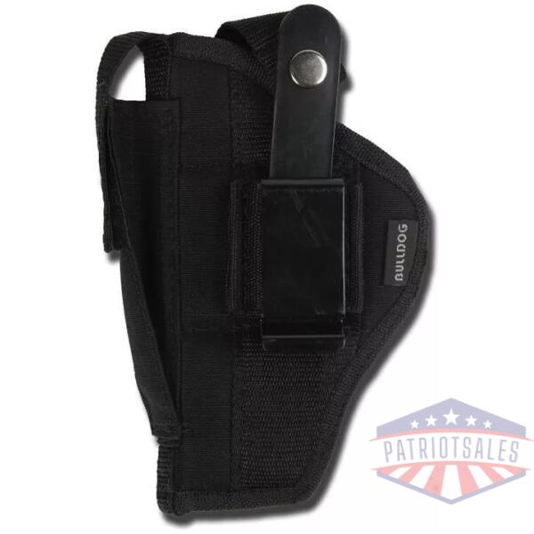 Bulldog Extreme Handgun Holster with Belt Loop and Clip for Compact Autos with 3-4" Barrel and Oversized Mag Black Ambi