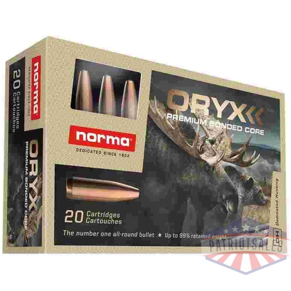 Norma ORYX Rifle Ammunition 6.5 Creedmoor 156gr JSP 2850 fps 20/ct