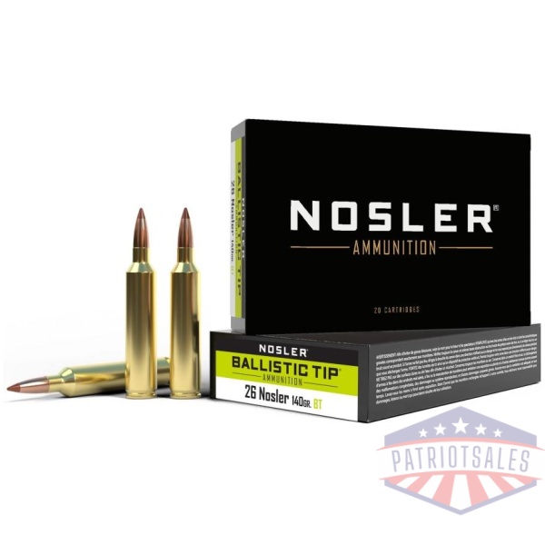 Nosler Ammo BT-26 Nosler 140gr BT (20ct)