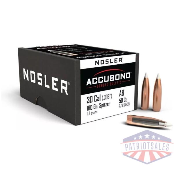 Nosler AccuBond Bullets .30 cal .308" 180 gr SBT-ACB 50/ct