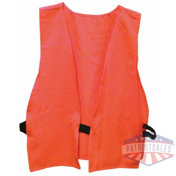 Primos Safety Vest Hunter Orange Adult Size Logo On Back Poly Bag
