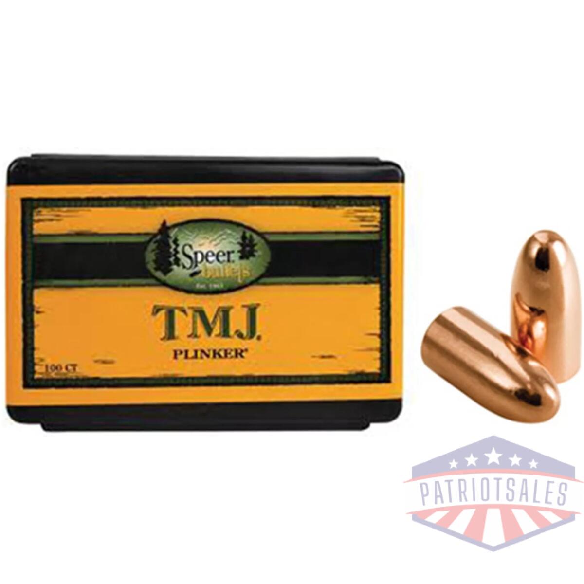 Speer tmj handgun bullets (value pack) 9mm/38 auto/380 cal. 355" 124 gr tmjrn 600/ct - image 1