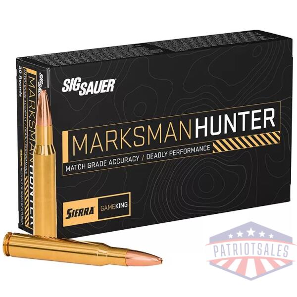 Sig Sauer Marksman Hunter GameKing Rifle Ammunition .30-06 Sprg 165gr HPBT 2800 fps 20/ct