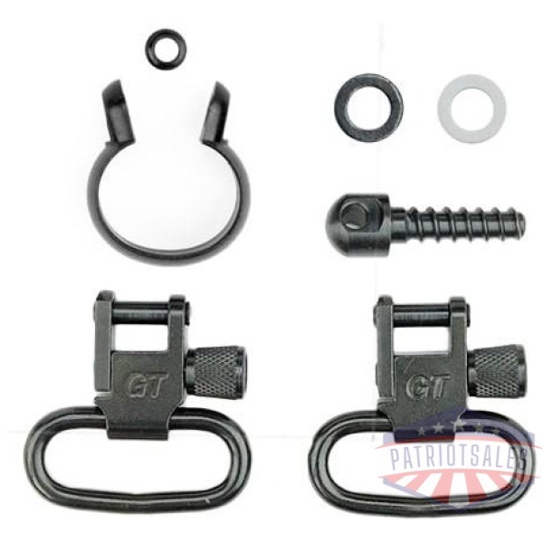 Grovtec One Piece Barrel Band Swivel Sets .645" to .660" Black