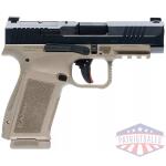 Canik Mete MC9LS Handgun 9mm Luger 17rd Magazines(2) 3.64" Barrel Optic Ready Black Slide FDE Frame