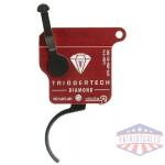 TriggerTech Rem Clone (NO BOLT STOP) Black Diamond Curved Trigger Single Stage Adjustable Black/Red
