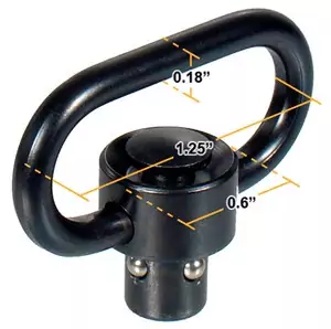 Utg swivel qd push button - 1. 38" black - image 4