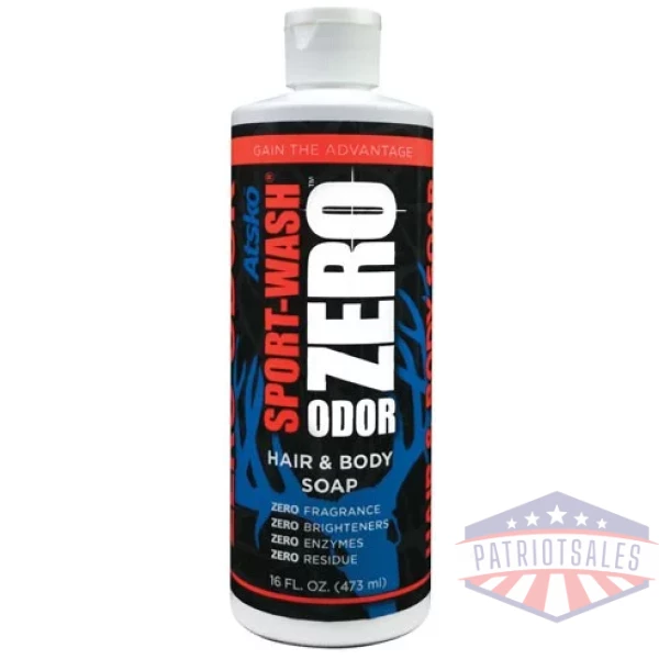ATSKO ZERO SPORT-WASH HAIR & - BODY WASH 16FL OUNCES
