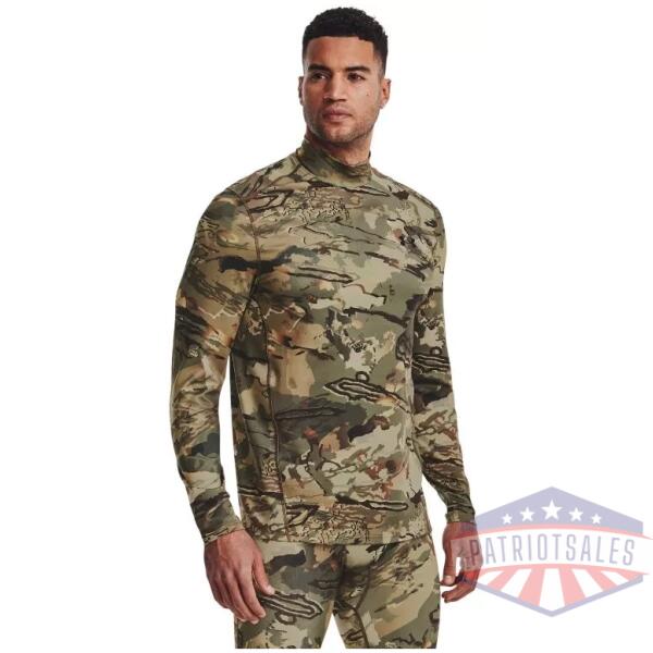 Men's ColdGear Infrared Camo Mock Long Sleeve