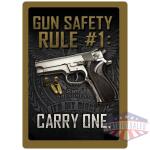 RIVERS EDGE SIGN 12"x17" - "GUN SAFETY"