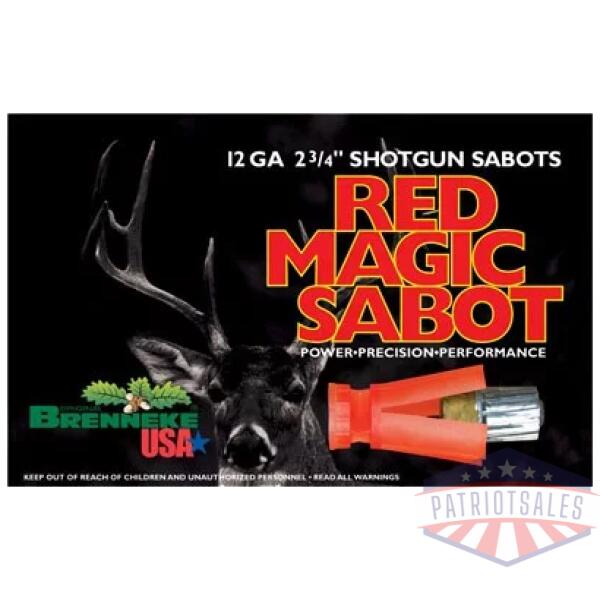 BRENNEKE USA RED MAGIC 12GA - 2.75" 1OZ SABOT 5RD 50BX/CS