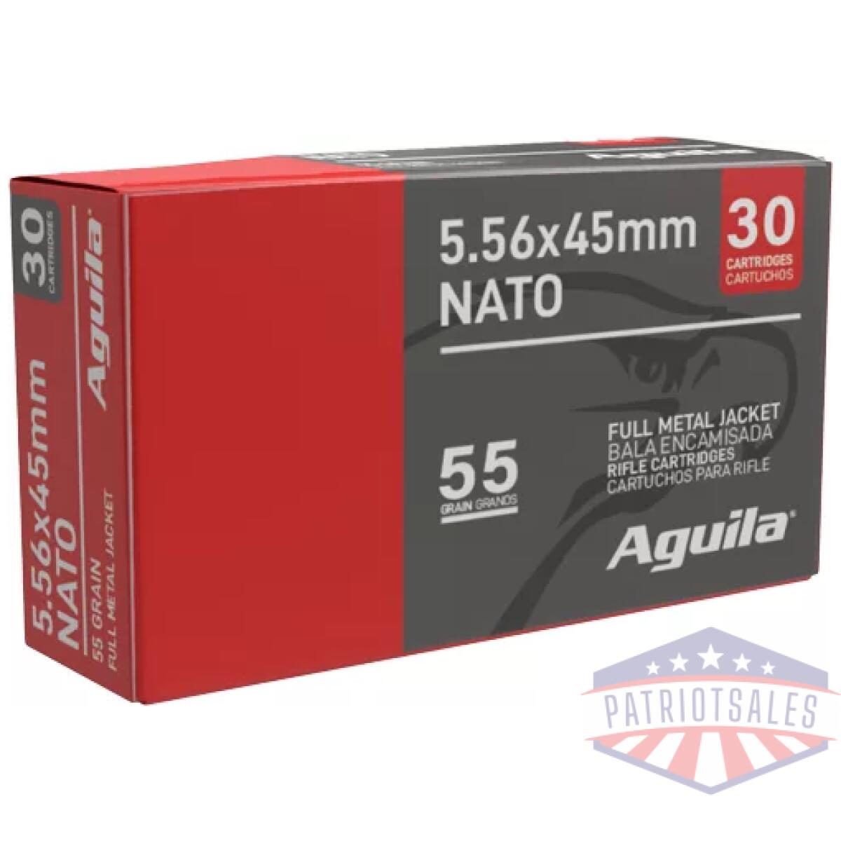 Aguila 5. 56x45 55gr fmj 450rd - battle packs 5/battle per case - image 1