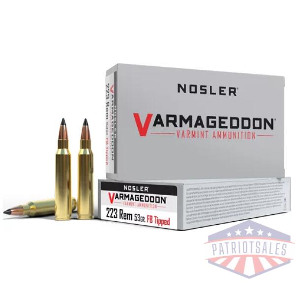NOSLER VARMAGEDDON 223 REM - 53GR FBT 20RD 20BX/CS