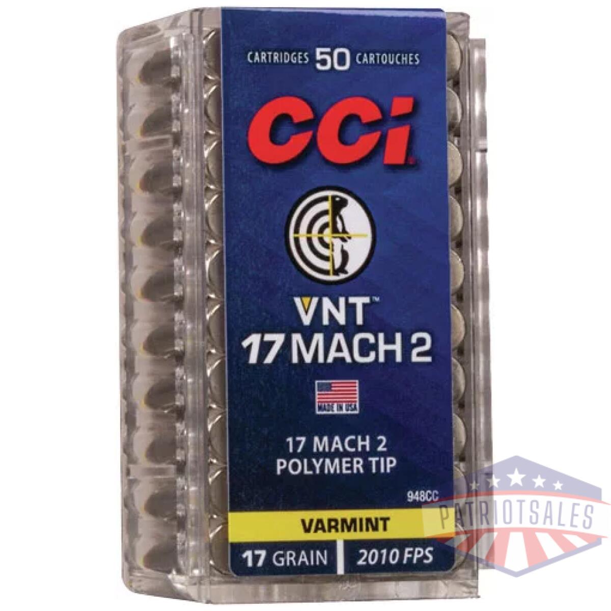 A948cc. Webp - cci vnt 17 mach2 17gr varmint - tipped 50rd 100bx/cs - a948cc