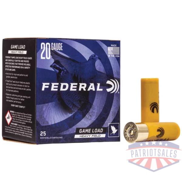 FEDERAL GAME LOAD 20GA 2.75" - 1OZ #6 250RD CASE LOT
