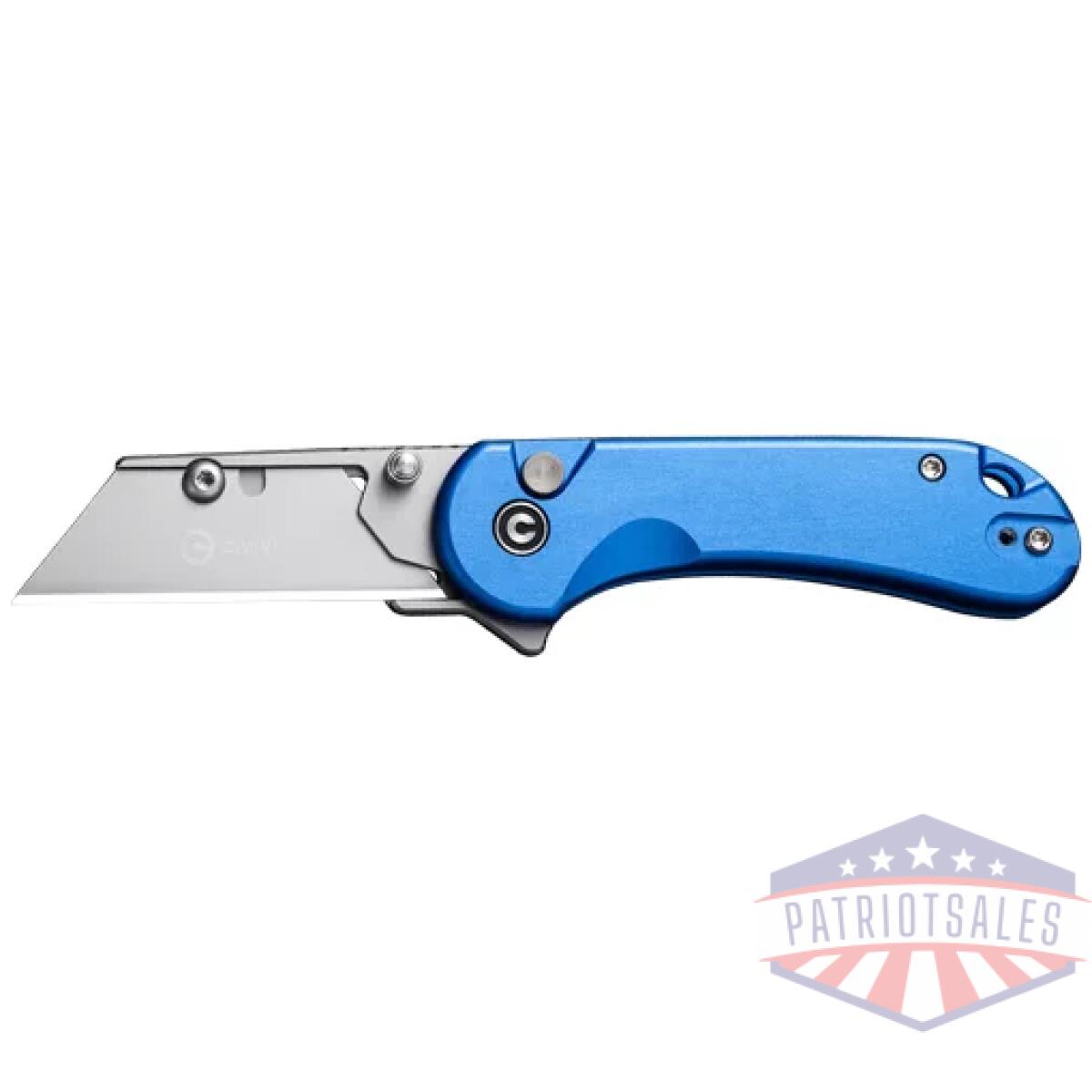 C23039b2. Webp - civivi utility knife elementum - 2. 26" blue w/3 extra blades - c23039b2
