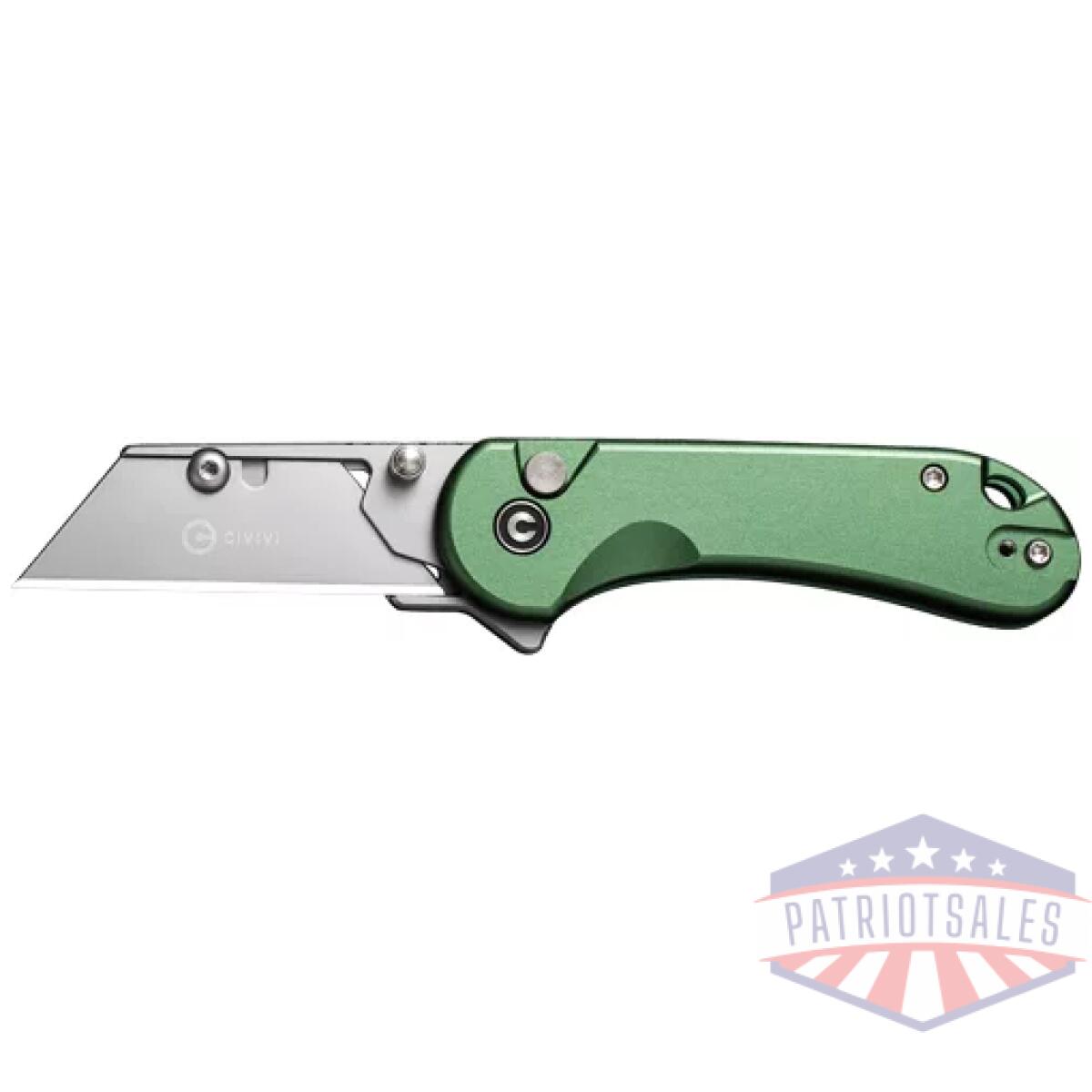 C23039b3. Webp - civivi utility knife elementum - 2. 26" green w/3 extra blades - c23039b3