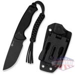 civivi knife timberbark 3.2" - fixed black/black g10 stnwash