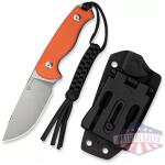 civivi knife timberbark 3.2" - fixed orange/satin g10 stnwash