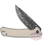 civivi knife merit 3.28" ivory - g10/damascus liner lock