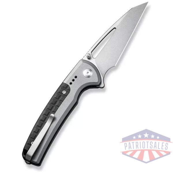 CIVIVI Sentinel Strike Flipper & Thumb Stud & Button Lock Knife Aluminum & FRN Handle (3.7"" K110 Blade) C22025B-2