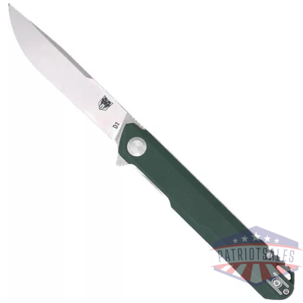 Ctmongrn. Webp - cobratec monarch 3. 5" folder - green d2 steel w/clip - ctmongrn