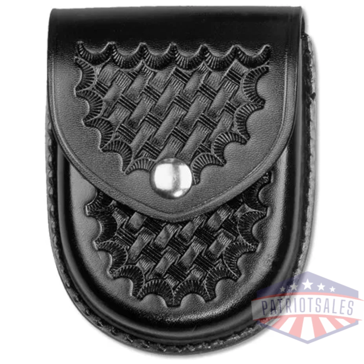 Dty-8121n. Webp - basketweave leather round bottom closed single cuff case - dty 8121n