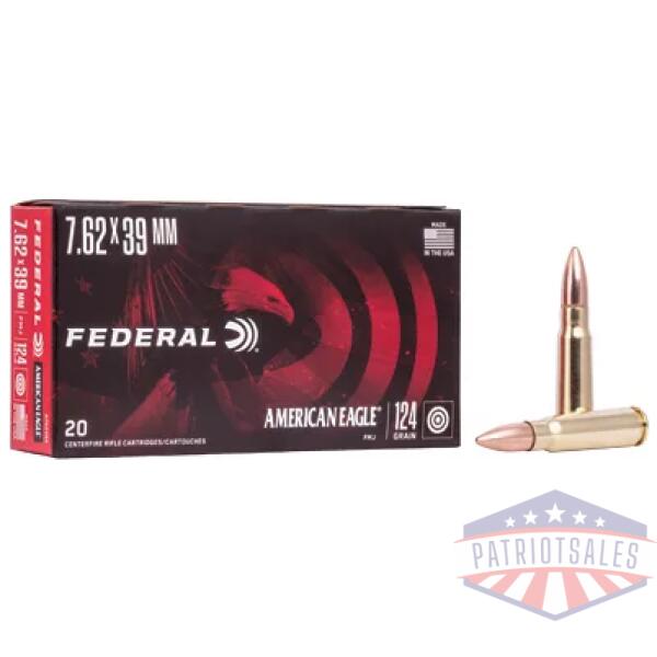 FED AM EAGLE 762X39 124GR FMJ 20/500