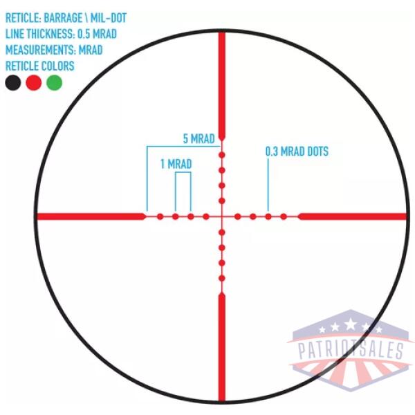 FIREFIELD BARRAGE 2.5-10X40 - RIFLESCOPE MIL-DOT RETICLE