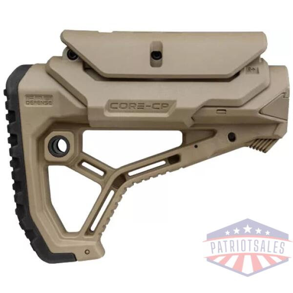 F.A.B. DEFENSE BUTTSTOCK AR-15 - /M4 FDE ADJ CHEEK PIECE